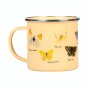 Enamel mug butterflies
