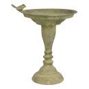 Aged Metal Green - Birdbath, standing