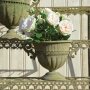 Aged Metal Green Vase round L I height approx 30.5 cm