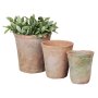 Terracotta pot round S set of 3