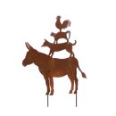 Metal plug Bremen Town Musicians, approx. 60 cm, rod...