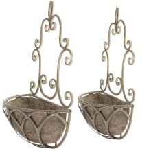Metal wall hanger "Rome" country style | set of 2