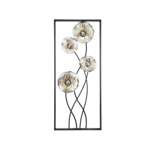 Relief mural "Coquelicot" fleurs courbes