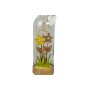 LED-Flaschenpost "Blumen", Flasche mit 3 Blumen (gelb, weiß, natur)