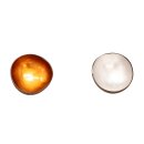 Kokosnootkom Graankom Decoratieve Kom Set van 2 Geel-Wit