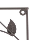 5 hooks coat rack butterfly lacquered metal in dark brown 42 cm