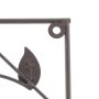5 knager knagerække sommerfugl malet metal i mørkebrun 42 cm
