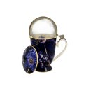 Cup with strainer Violet Tulips, 325 ml