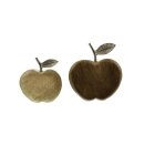 Decorative mango wood apples, set of 2