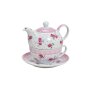 Teekannen-Set Rose aus Porzellan