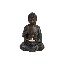 Bougeoir Bouddha brun, env. 23 cm