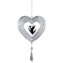 Hanger heart, silver, about 19 cm