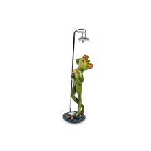 Frosch in der Dusche, ca. 23 cm, Weiblich | Schwamm Lippenstift