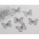 Schmetterlinge, Metall silber, 6er-Set