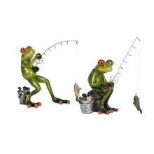 Frosch Figur "Angler" I ca. 18cm