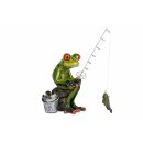 Frosch Figur "Angler" I ca. 18cm