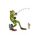 Frosch Figur "Angler" I ca. 18cm