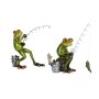 Frosch Figur "Angler" I ca. 18cm