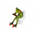 Frog on toilet, about 13 cm