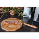 Olive wood meat mallet carving beater I double sided I 25 cm