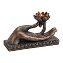 Buddha hand with tea light holder, about 32 cm