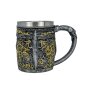 Edelstahl Tasse Totenkopf Totenkopf mit Helm