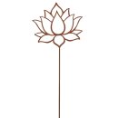 Lotus Gartenstecker, ca. 34 x 37 cm, Stab ca. 130 cm