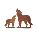 Wolf op bord, Rust Vintage Shabby Chic
