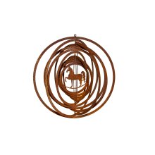 Windspiel Spirale mit Pferd, Ø ca. 18 cm