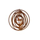 Windspiel Spirale mit Pferd, Ø ca. 18 cm