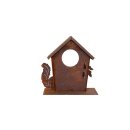 Maisonnette à oiseaux avec écureuil, env. 25 x 10 x 25 cm