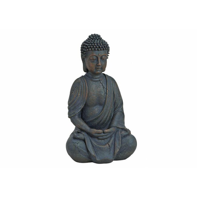 Buddha sitzend, braun, ca. 25 cm