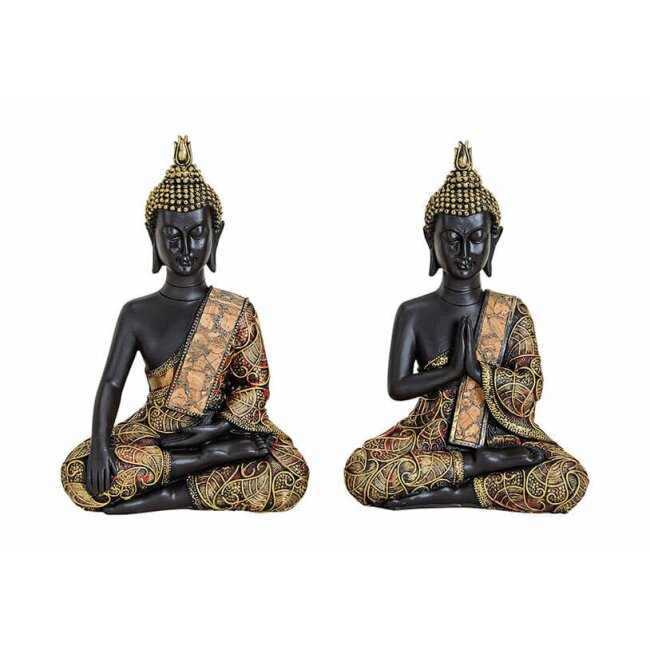 Buddha schwarz/ gold, ca. 21 cm
