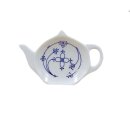 Tea bag tray Indian blue, porcelain