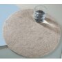 Placemat, cream-melange of felt, about 35 cm cream-melange