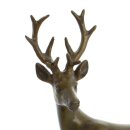 Hjort dekorativ figur jagtfeber polyresin brun