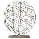 Flower of life on wooden base, about 36 cm