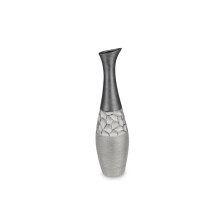 Flaschenvase silber-grau, ca. 40 cm