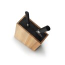 Messerblock, flexibler Einsatz, Eichenholz, ca. 28,5 x 8 x 20 cm
