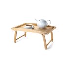 Rubber wood bed tray, approx. 61 x 35 x 7 cm