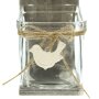 Teelichthalter Vogelh&auml;uschen aus Glas und Holz, 2er Set