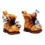Tirelire chaussure en céramique | souris en haut à droite