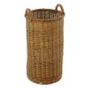 Umbrella stand solid willow natural lacquered with plastic insert