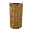 Umbrella stand solid willow natural lacquered with plastic insert