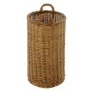 Umbrella stand solid willow natural lacquered with plastic insert