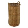 Umbrella stand solid willow natural lacquered with plastic insert