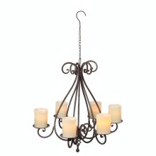 Lustre avec 6 assiettes, gris antique, env. 56 x 53 x 53 cm