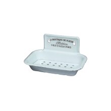 Enamel soap dish, approx. 8 x 16 x 10 cm