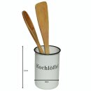 Pot for cooking spoon, enamel, approx. 12 x 8 cm