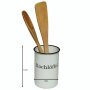 Pot for cooking spoon, enamel, approx. 12 x 8 cm